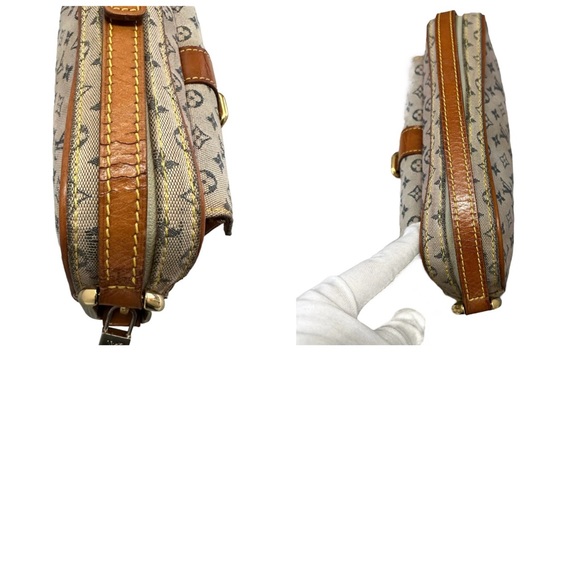 Louis Vuitton Mini Lin Juliet Shoulder Crossbody Bag Monogram Tan Gray Navy - Picture 16 of 17